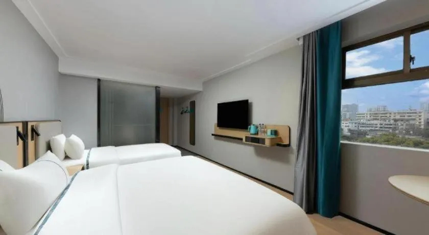 Bed in City Comfort Inn Hengyang Dayang Department Lianhu Plaza