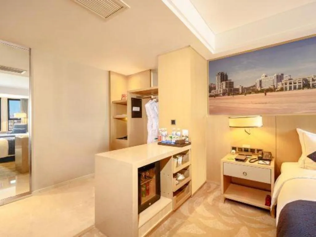 Bed in Sky World Hotel Qingdao