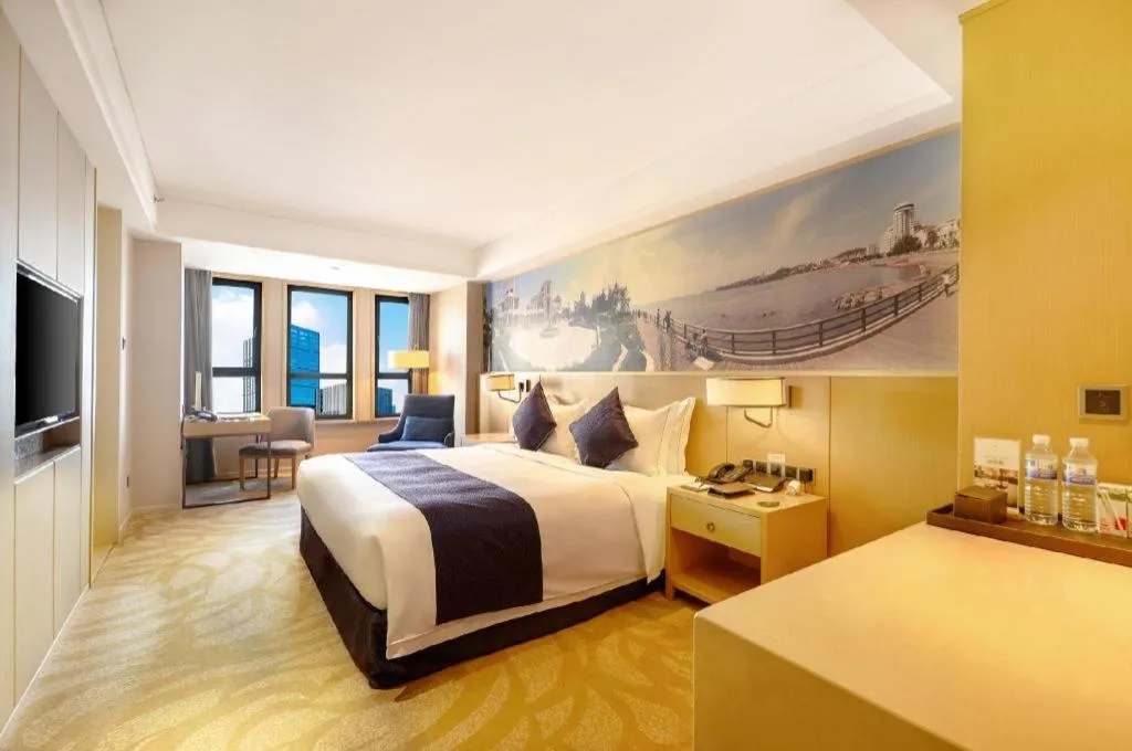 Bed in Sky World Hotel Qingdao