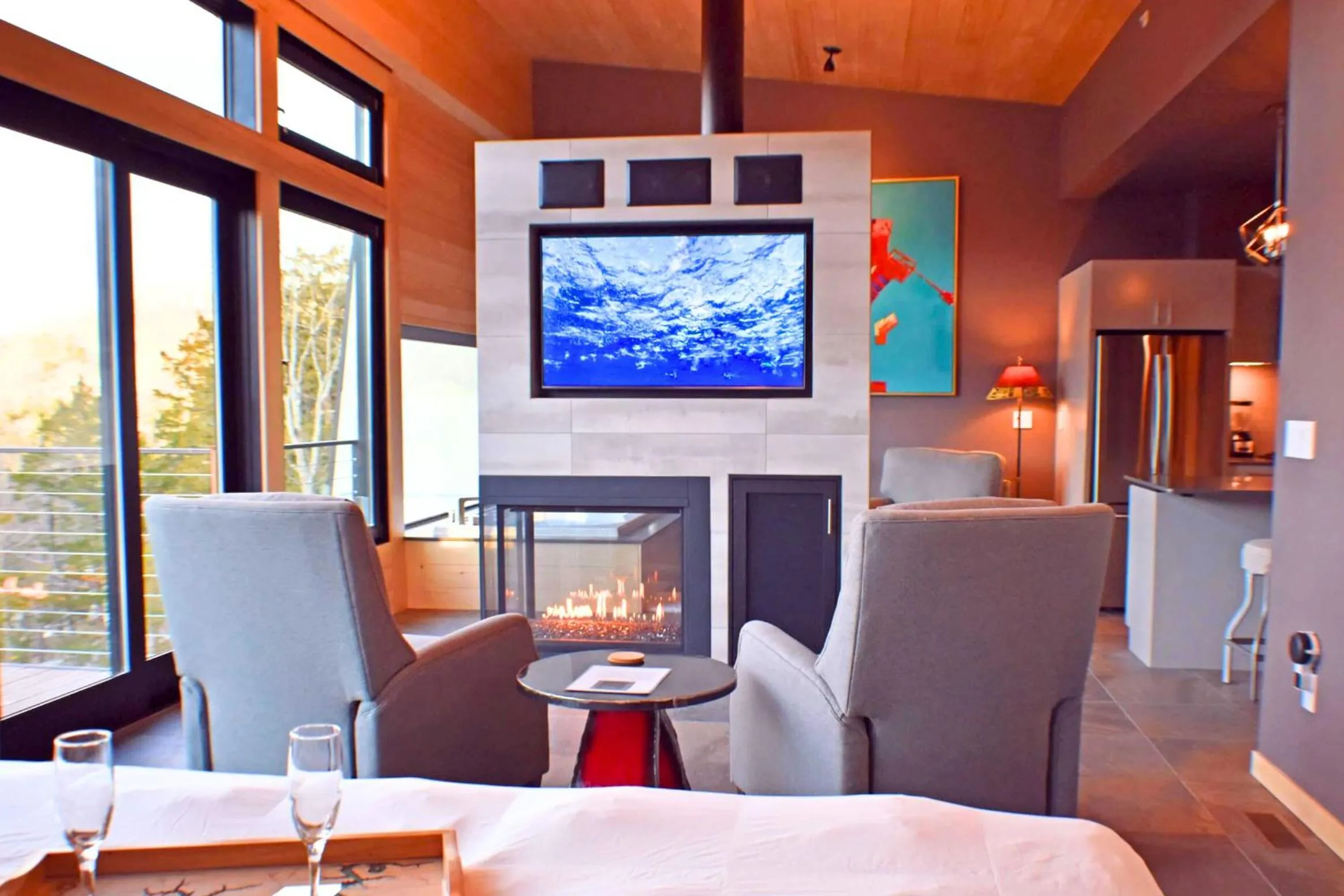 TV and multimedia in Beaver Lakefront Cabins - Couples Only Getaways