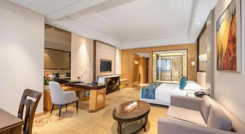 Bed in Jin Jiang Mingcheng Hotel