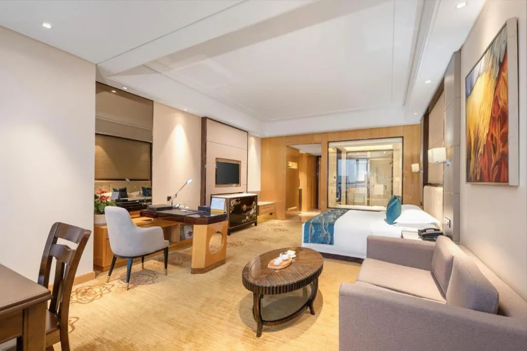 Bed in Jin Jiang Mingcheng Hotel