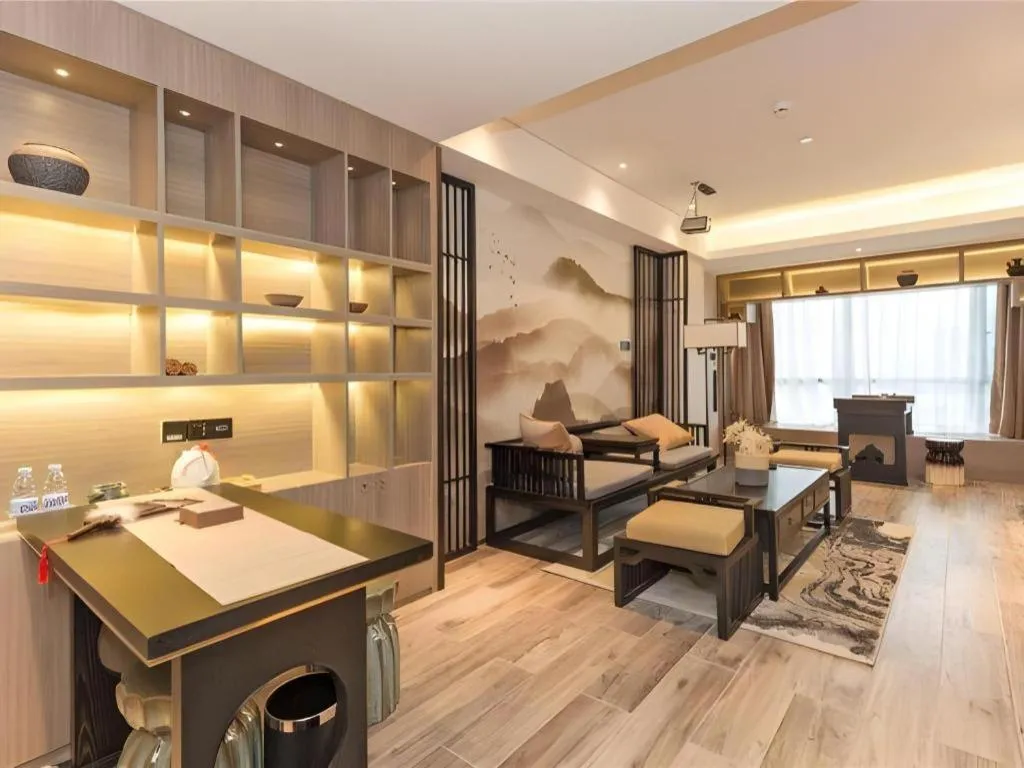 Bed in Yuan Culture Hotel Shenzhen World Shajing