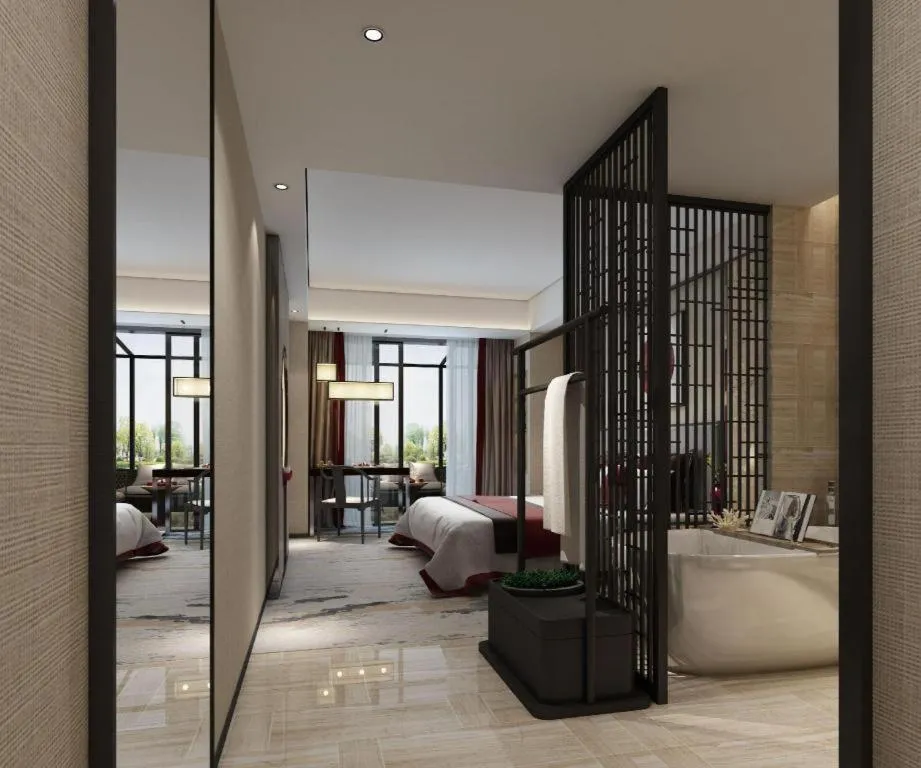 Bed in Yuan Culture Hotel Shenzhen World Shajing