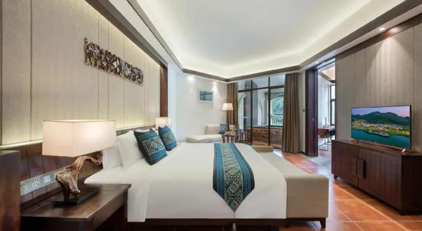 Bed in LN Dongfang Hot Spring Resort