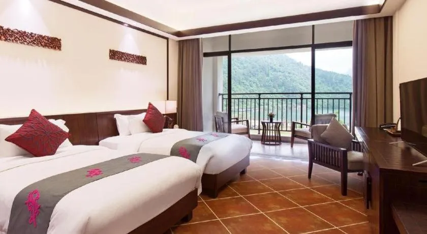 Bed in LN Dongfang Hot Spring Resort