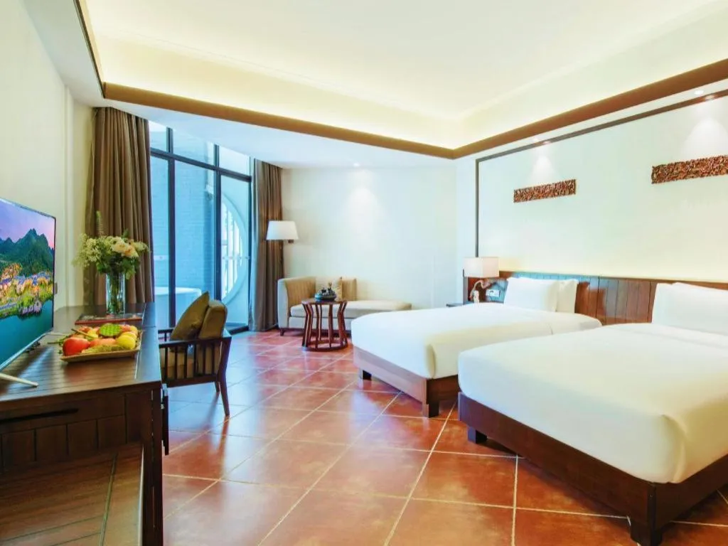 Bed in LN Dongfang Hot Spring Resort