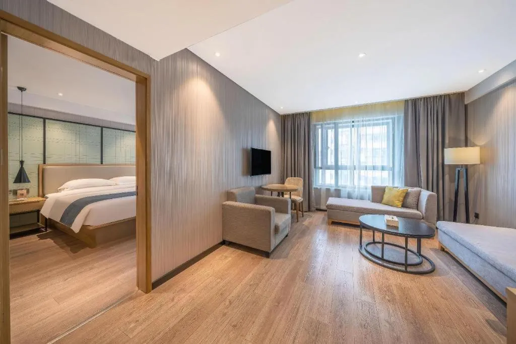 Bed in Echarm Hotel Nanchang Hongcheng Wangfujing