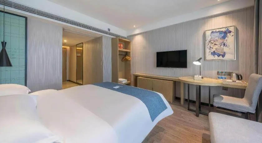 Bed in Echarm Hotel Nanchang Hongcheng Wangfujing