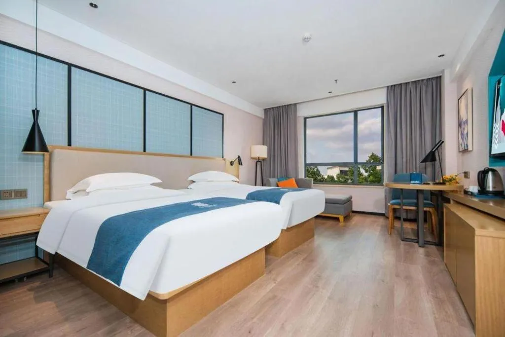 Bed in Echarm Hotel Nanchang Hongcheng Wangfujing