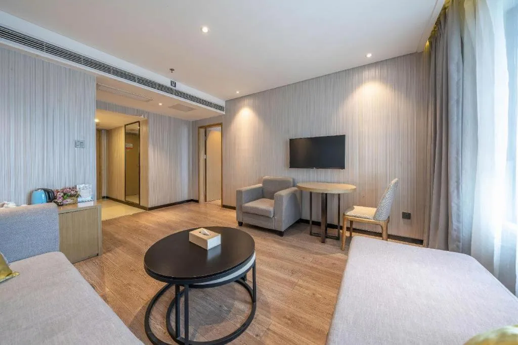 Bed in Echarm Hotel Nanchang Hongcheng Wangfujing