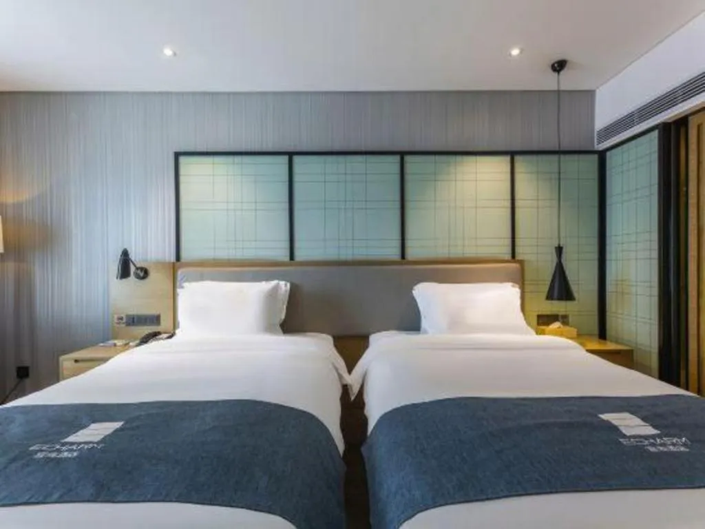 Bed in Echarm Hotel Nanchang Hongcheng Wangfujing
