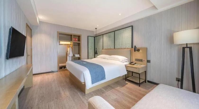 Bed in Echarm Hotel Nanchang Hongcheng Wangfujing