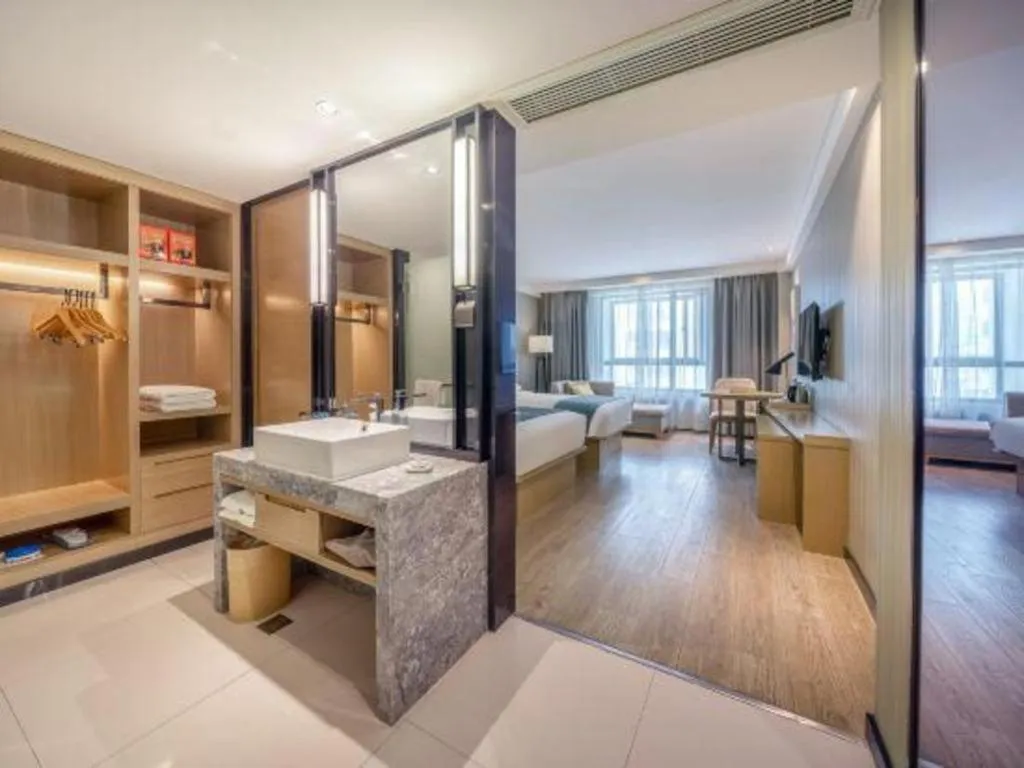 Bed in Echarm Hotel Nanchang Hongcheng Wangfujing