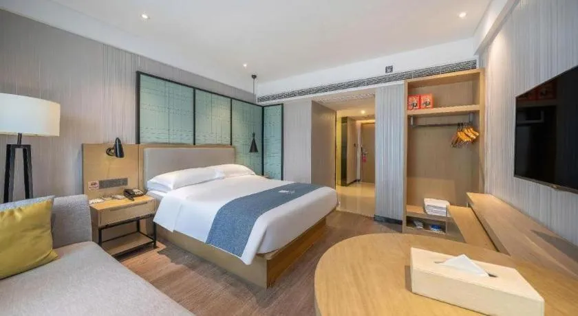 Bed in Echarm Hotel Nanchang Hongcheng Wangfujing