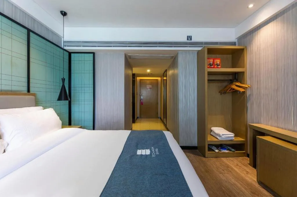 Bed in Echarm Hotel Nanchang Hongcheng Wangfujing