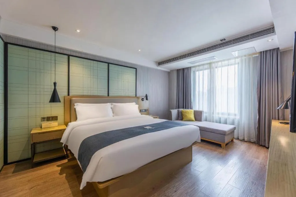 Bed in Echarm Hotel Nanchang Hongcheng Wangfujing