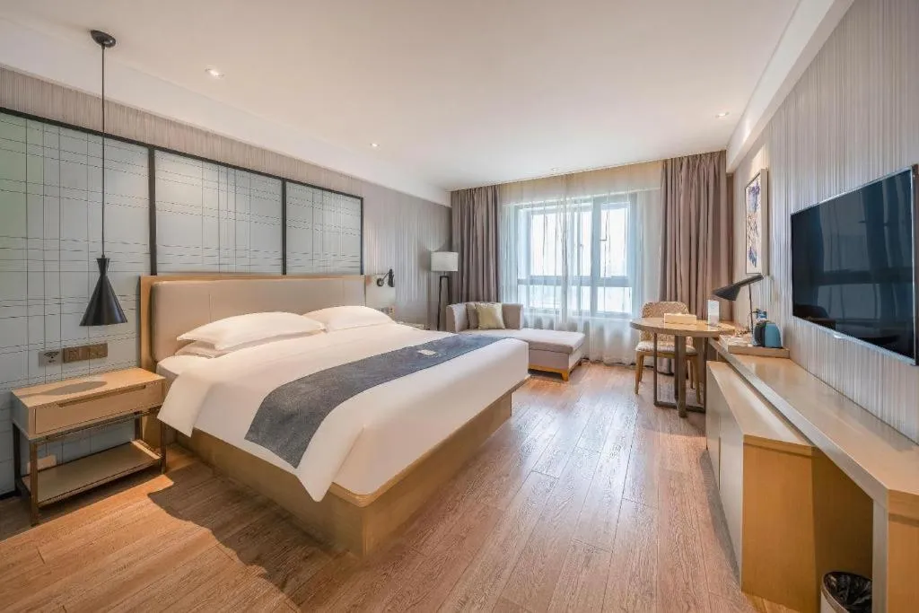 Bed in Echarm Hotel Nanchang Hongcheng Wangfujing