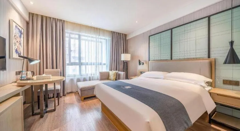Bed in Echarm Hotel Nanchang Hongcheng Wangfujing