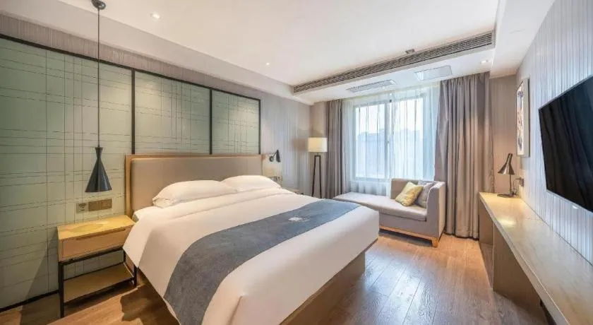 Bed in Echarm Hotel Nanchang Hongcheng Wangfujing