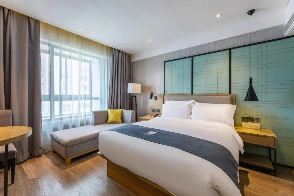 Bed in Echarm Hotel Nanchang Hongcheng Wangfujing