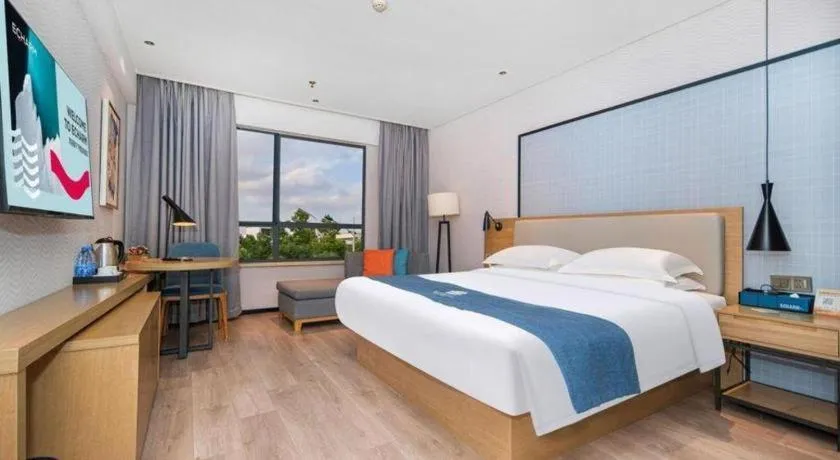 Bed in Echarm Hotel Nanchang Hongcheng Wangfujing