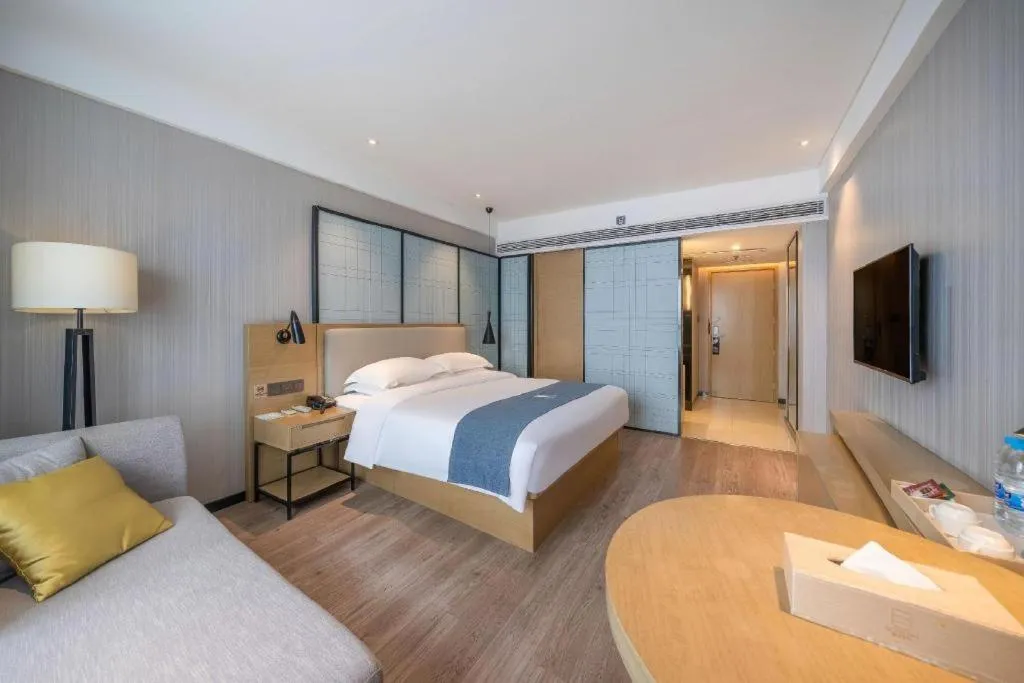 Bed in Echarm Hotel Nanchang Hongcheng Wangfujing