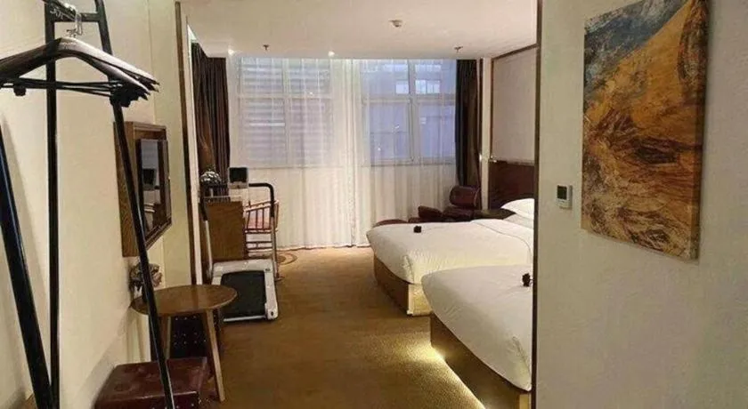 Bed in James Joyce Coffetel Beijing Yizhuang Rongjing East Street Subway Station