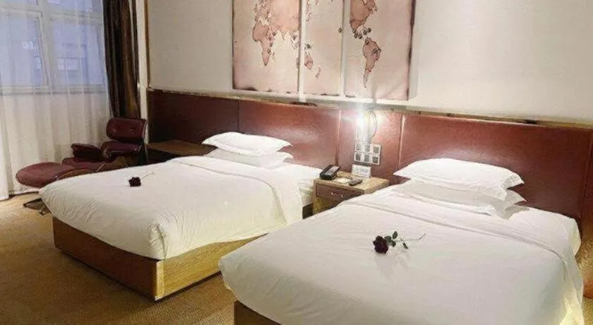 Bed in James Joyce Coffetel Beijing Yizhuang Rongjing East Street Subway Station