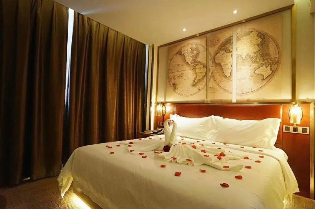 Bed in James Joyce Coffetel Beijing Yizhuang Rongjing East Street Subway Station