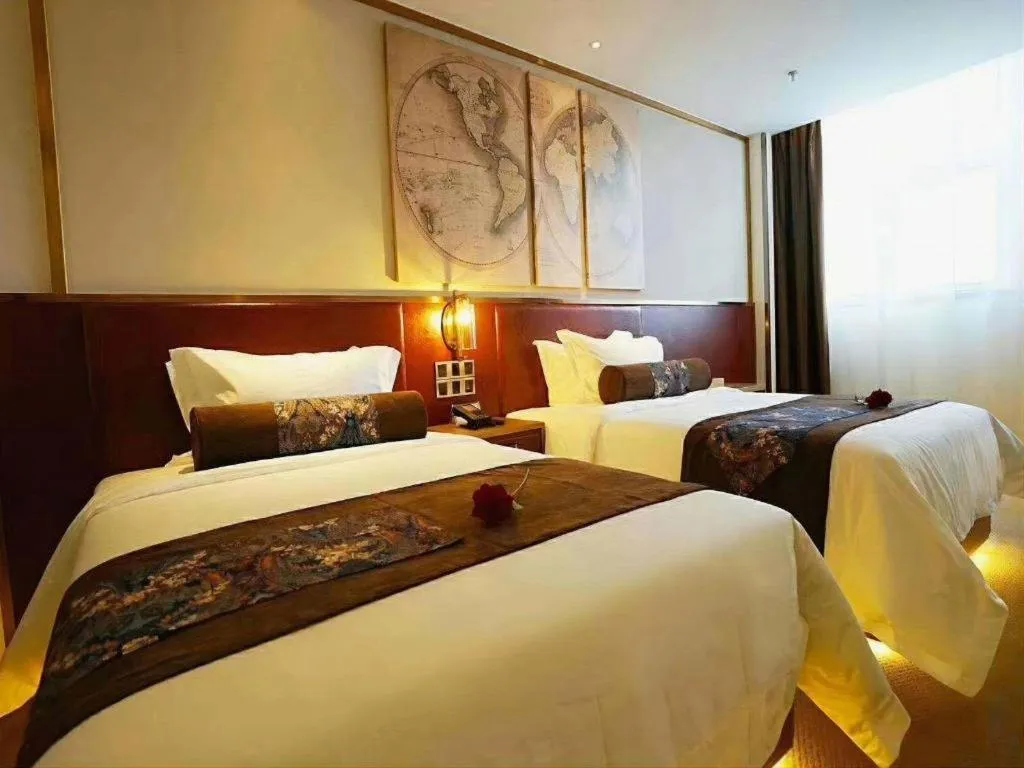 Bed in James Joyce Coffetel Beijing Yizhuang Rongjing East Street Subway Station