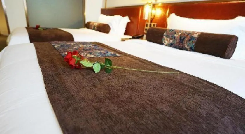 Bed in James Joyce Coffetel Beijing Yizhuang Rongjing East Street Subway Station