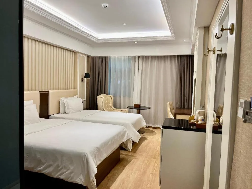 Bed in Hanting Premium Hotel Hangzhou West Lake Duanqiao