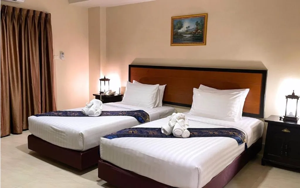 Bed in Rayong Lanna Hotel