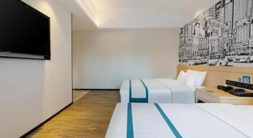 Bed in City Comfort Inn Wuhan Badajia Heping Park Metro Station