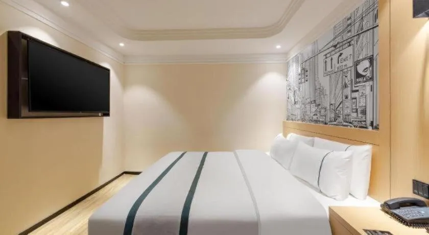 Bed in City Comfort Inn Wuhan Badajia Heping Park Metro Station