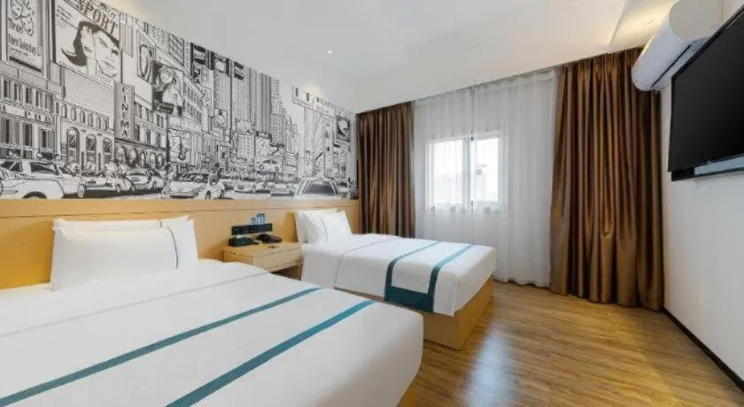 Bed in City Comfort Inn Wuhan Badajia Heping Park Metro Station