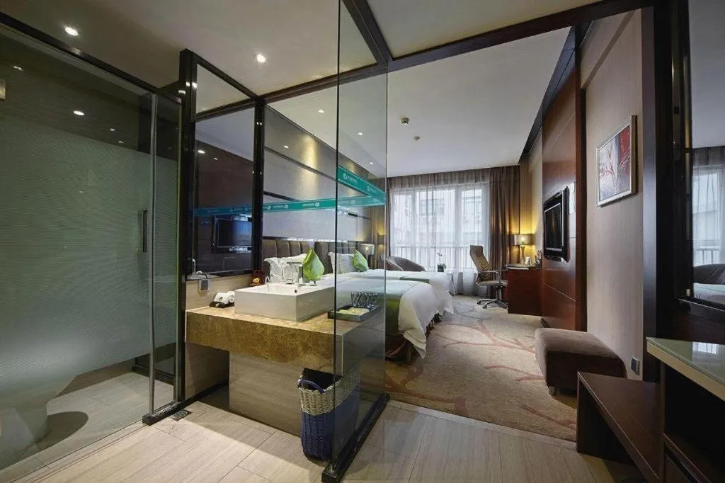 Bed in Liwan International Hotel Chengdu