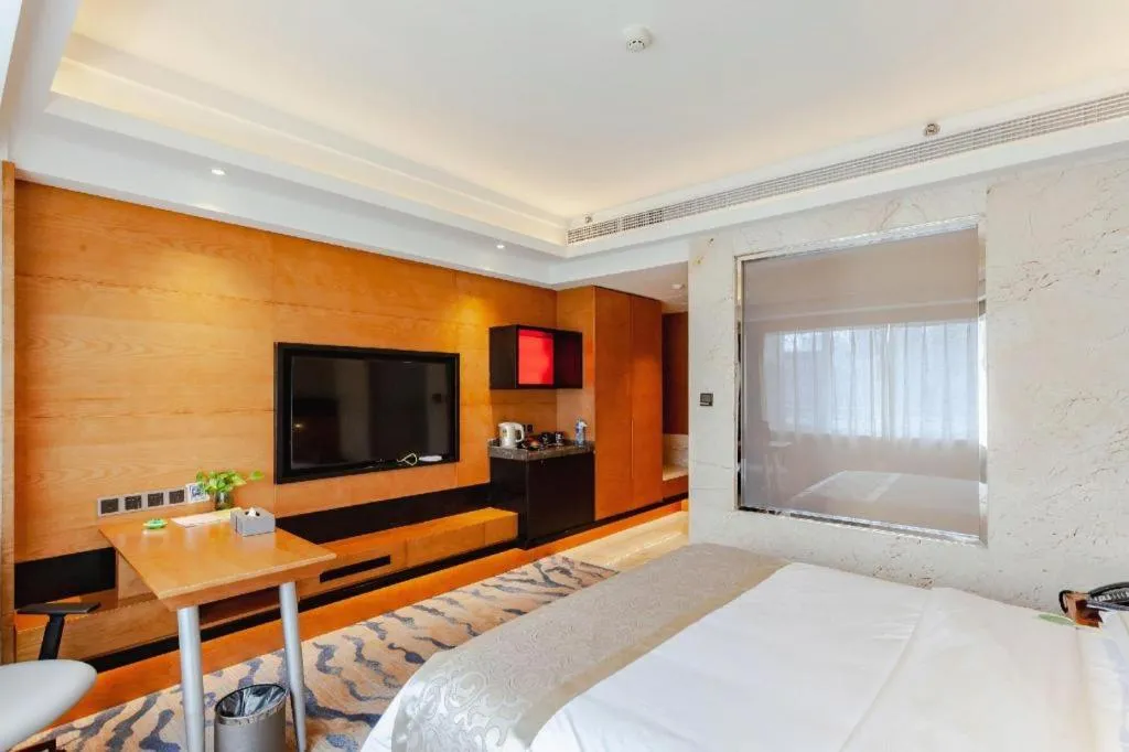 Bed in Yantai Bihai Hotel