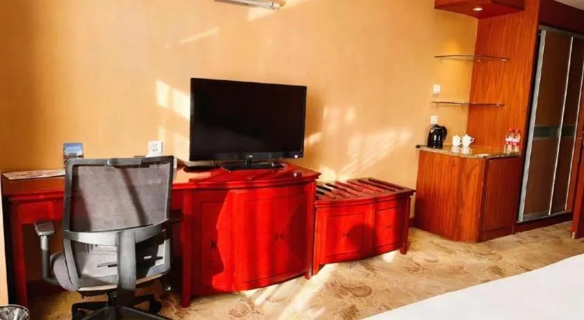 Bed in Yantai Bihai Hotel