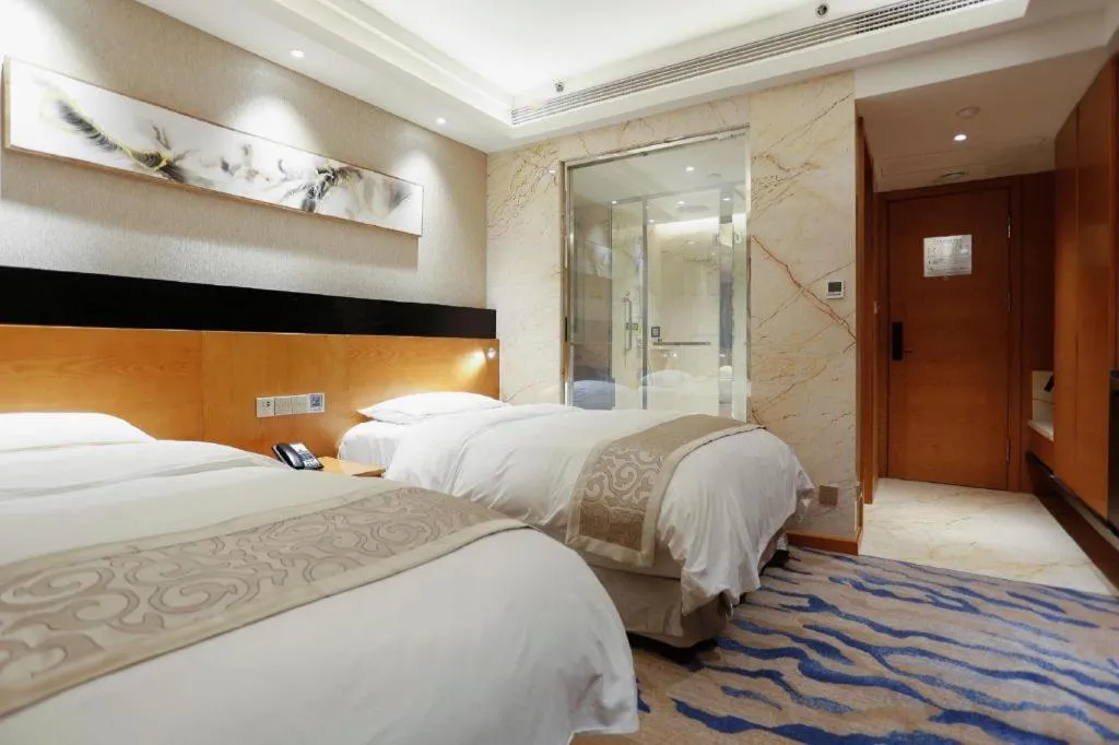 Bed in Yantai Bihai Hotel