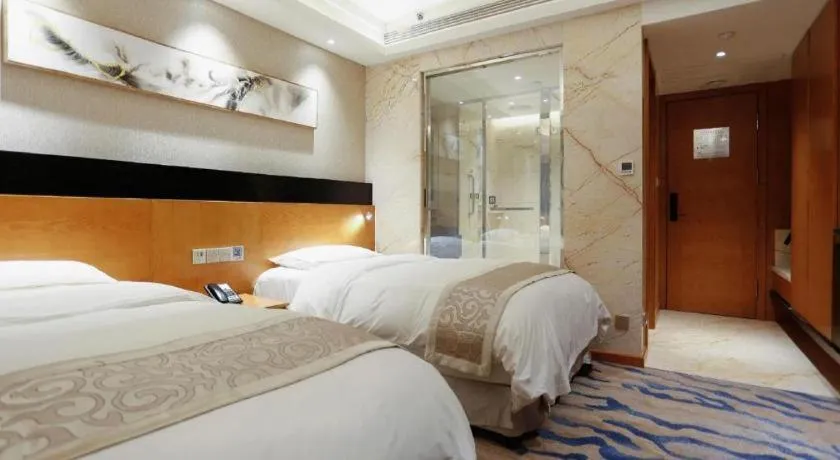 Bed in Yantai Bihai Hotel