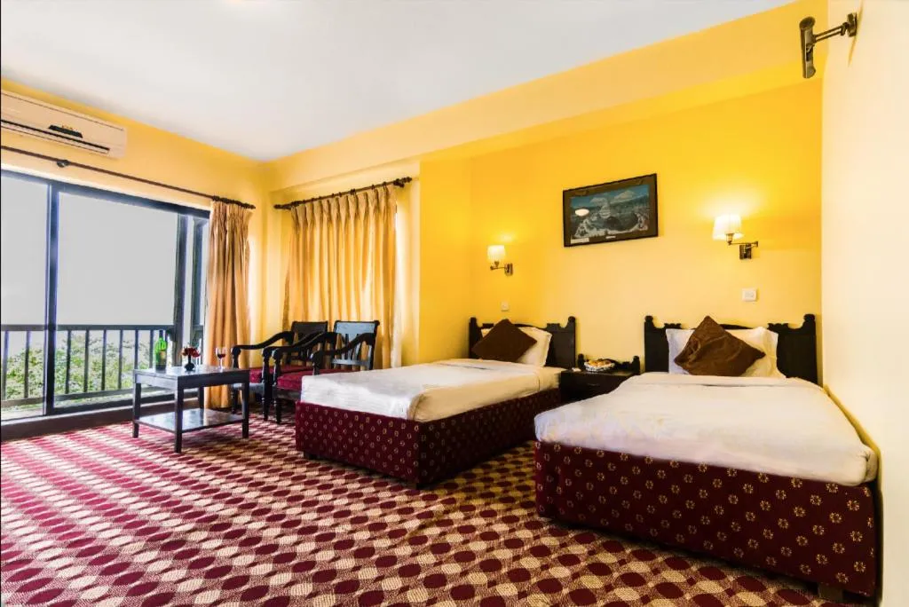 Bed in Hotel Chautari Nagarkot