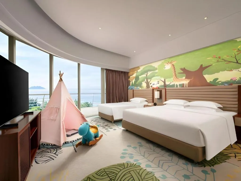 Bed in Grand Soluxe Hotel and Resort Sanya