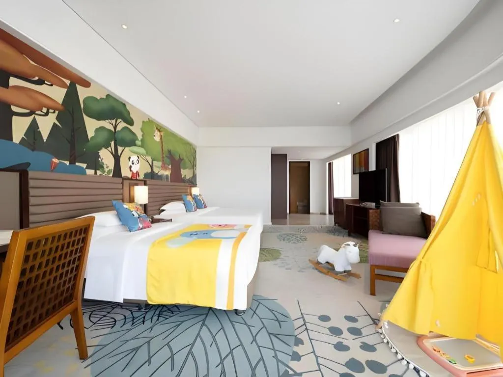 Bed in Grand Soluxe Hotel and Resort Sanya