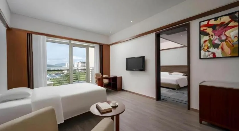 Bed in Grand Soluxe Hotel and Resort Sanya