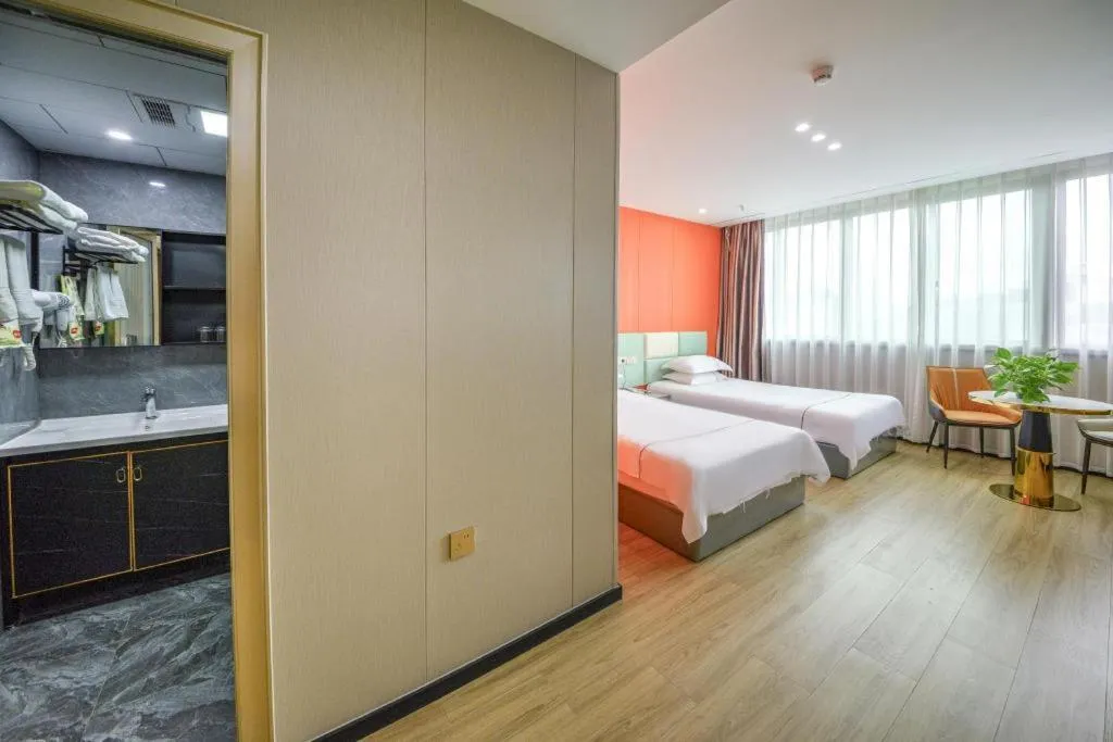 Bed in Yiwu Bairui Grand Hotel