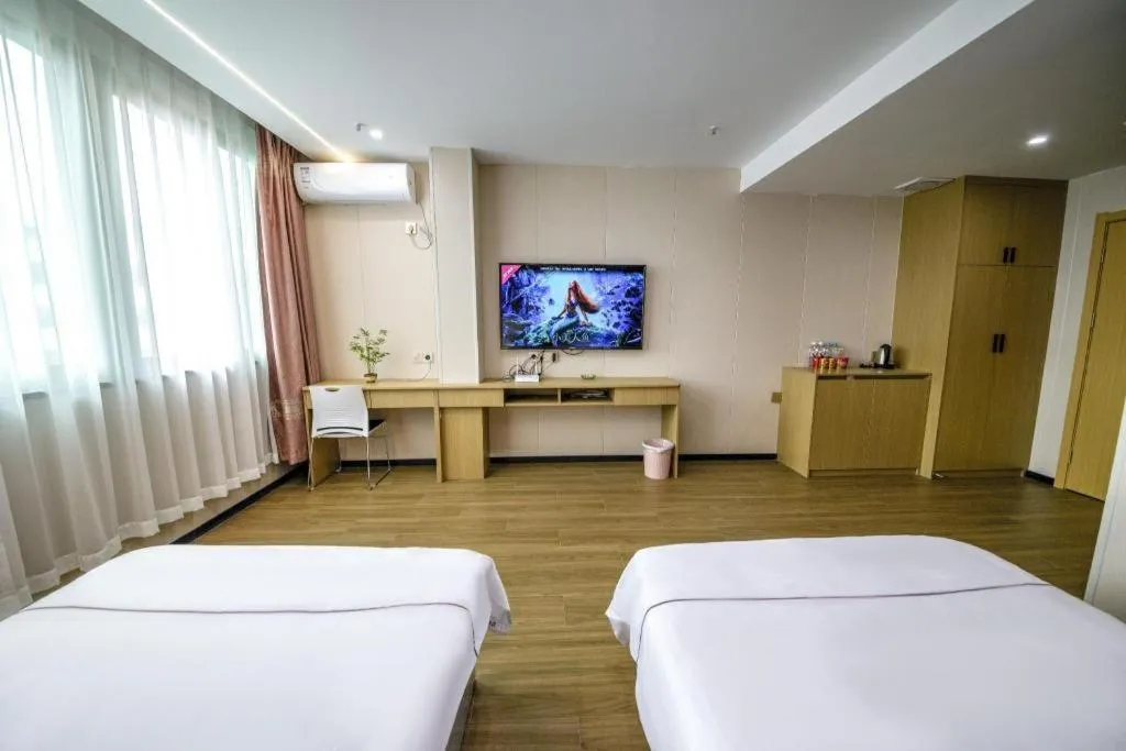 Bed in Yiwu Bairui Grand Hotel