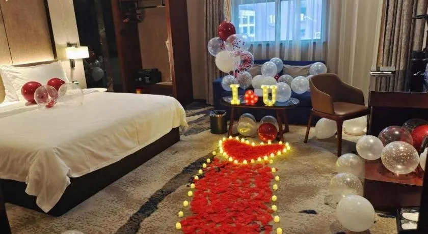 Bed in Zhonghao Boutique Hotel Dalang Business Center