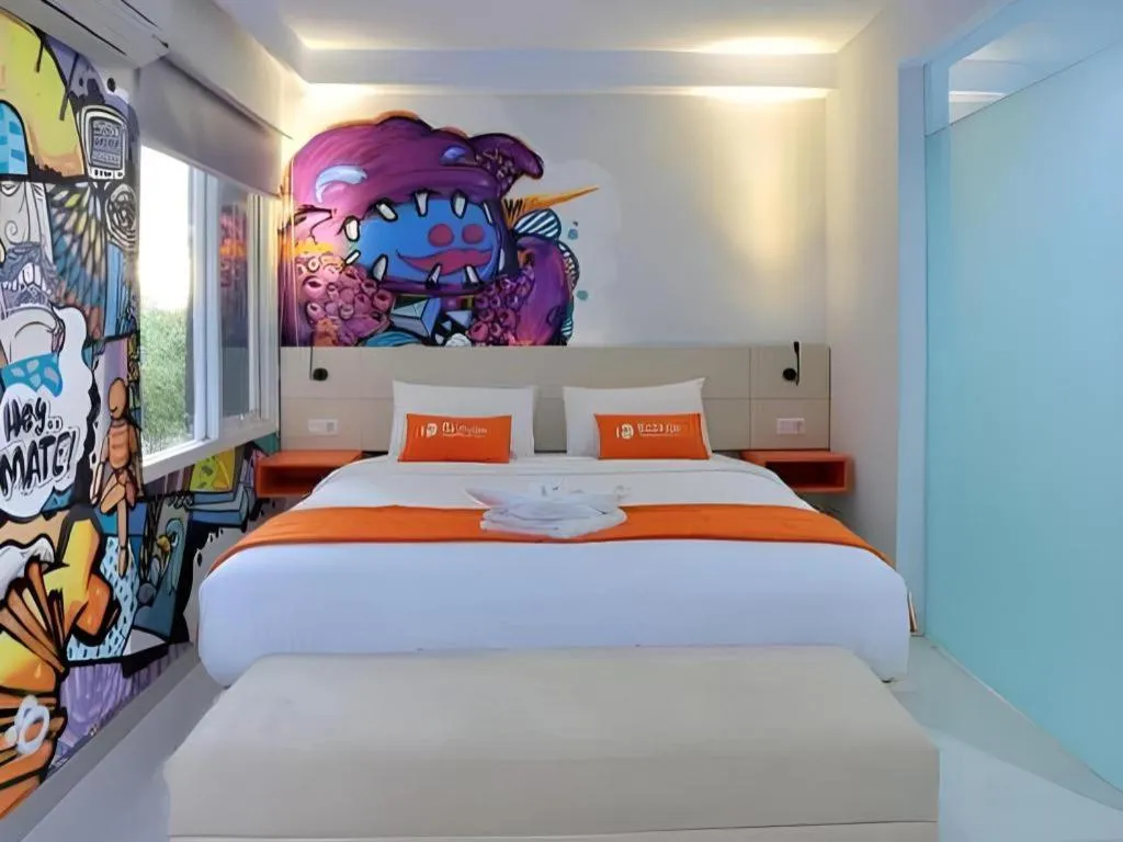 Bed in Fizz Hotel Lombok